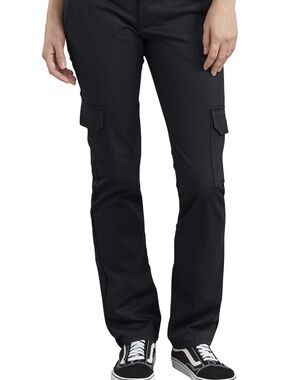 DICKIES Black Cargo Work Pants with Side Pockets